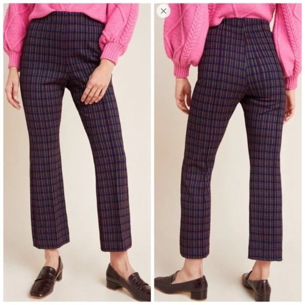EC Eva Franco Anthropologie Hansen Knit Kick Crop Flare Pants XS